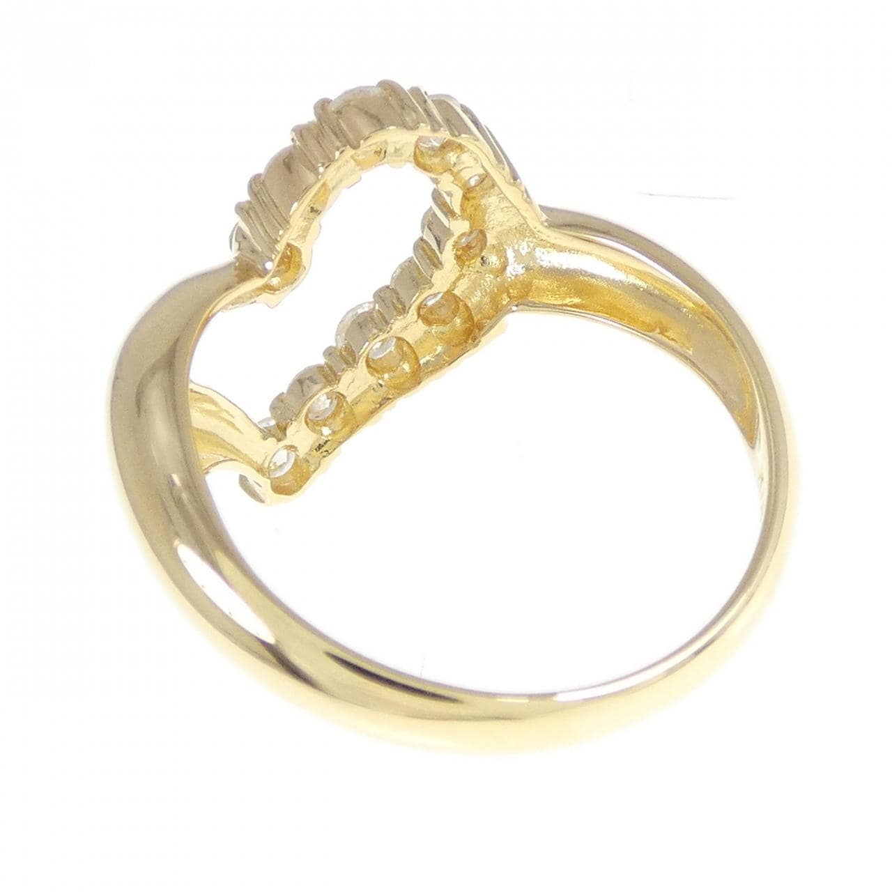 K18YG ハート ダイヤモンド リング 0.50CT