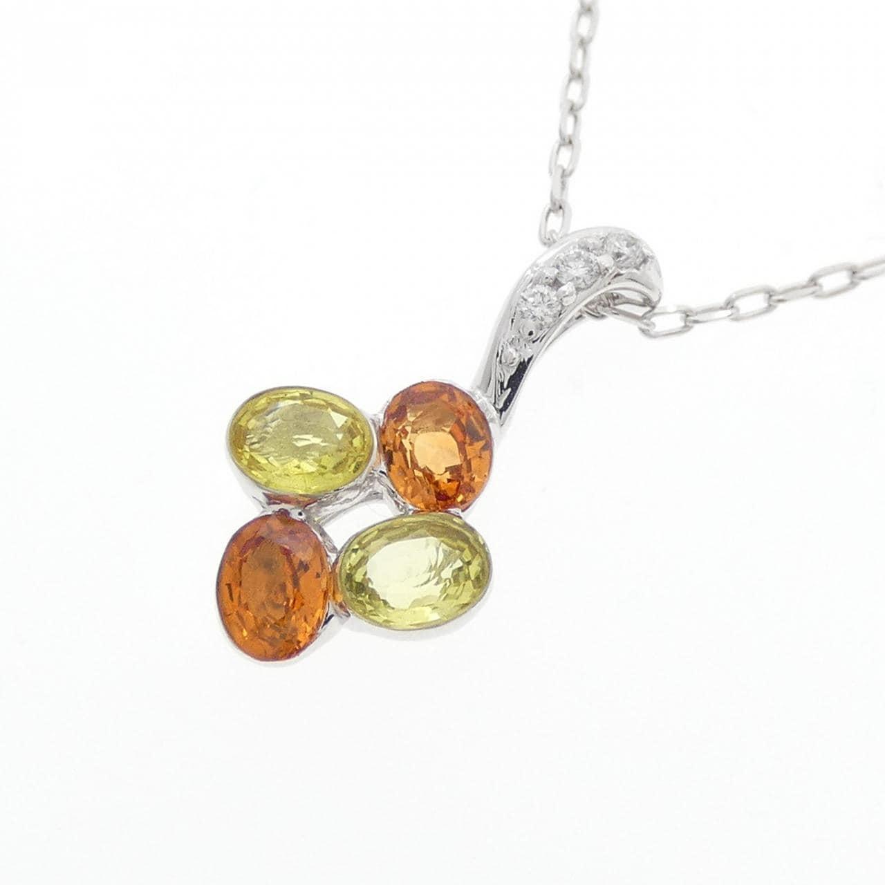 K18WG サファイヤ ネックレス 0.60CT