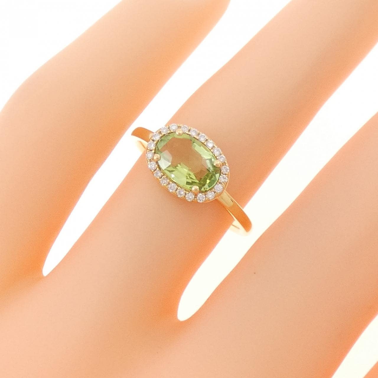 【新品】K18YG トルマリン リング 0.82CT