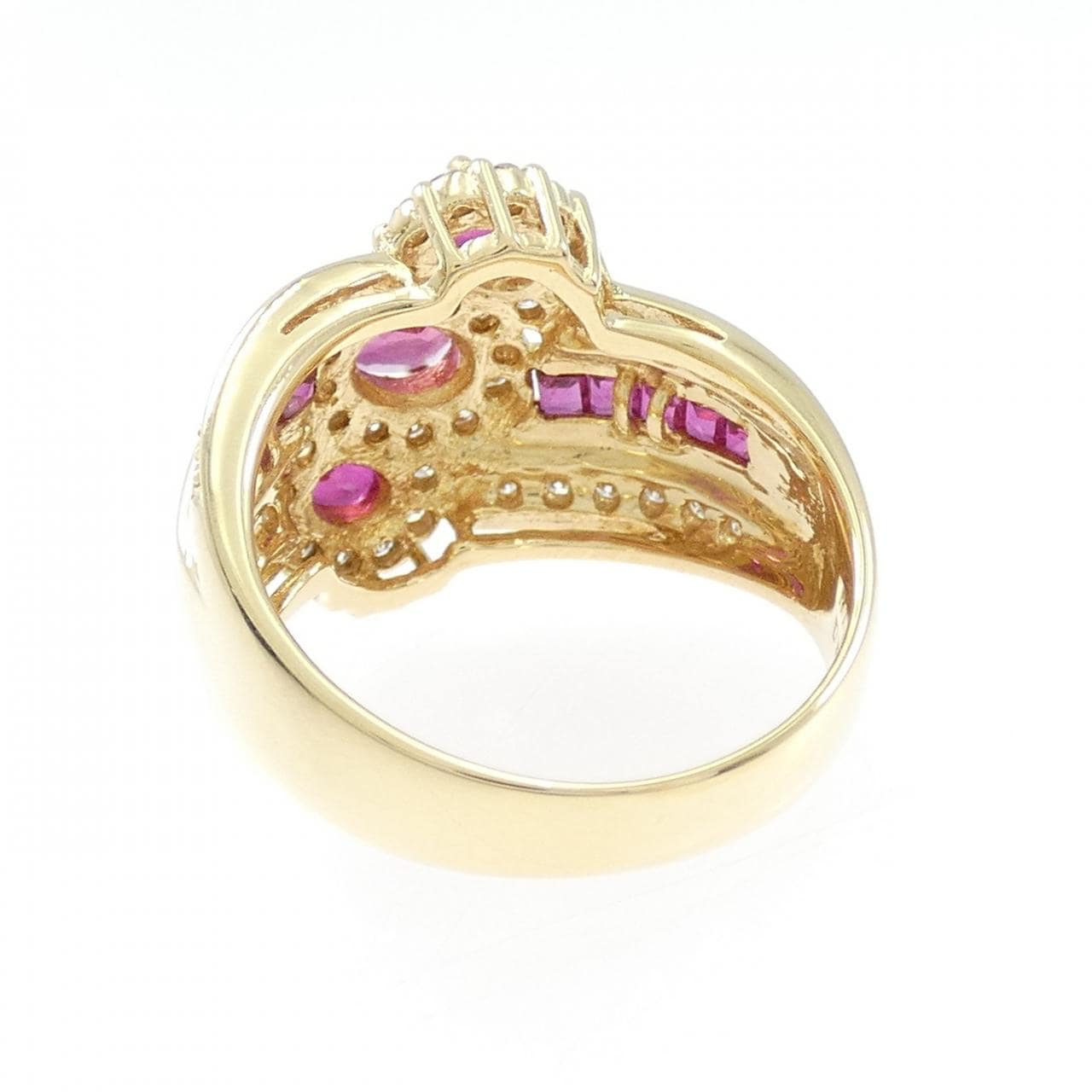 K18YG ルビー リング 1.57CT