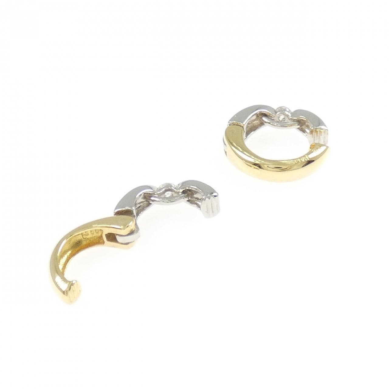 PT900/K18YG ダイヤモンド イヤリング 0.10CT