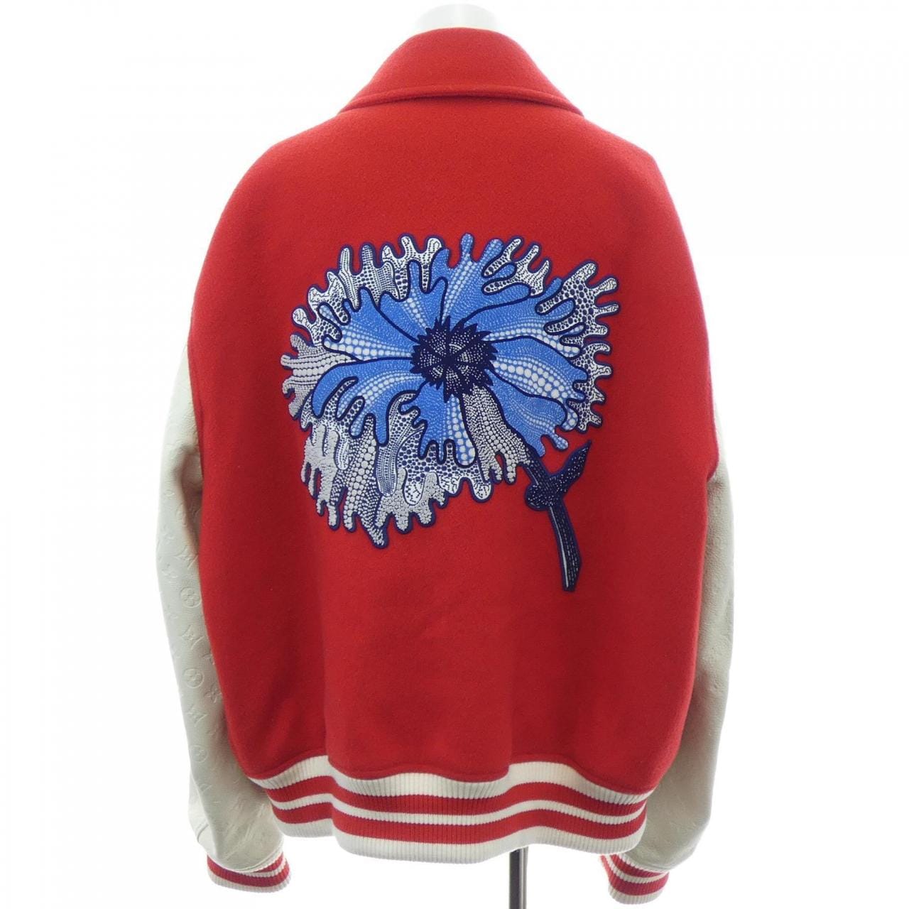 ルイヴィトン LOUIS VUITTON LV×YKサイケデリックフラワーエンブロイダードバーシティブルゾ HOL31EMJY 草間彌生 スタジャン