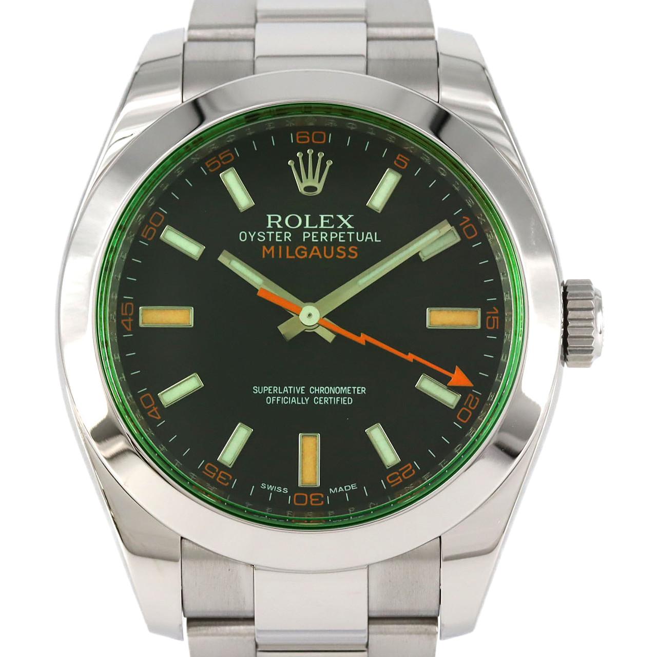 ロレックス ミルガウス 116400GV SS 自動巻 V番