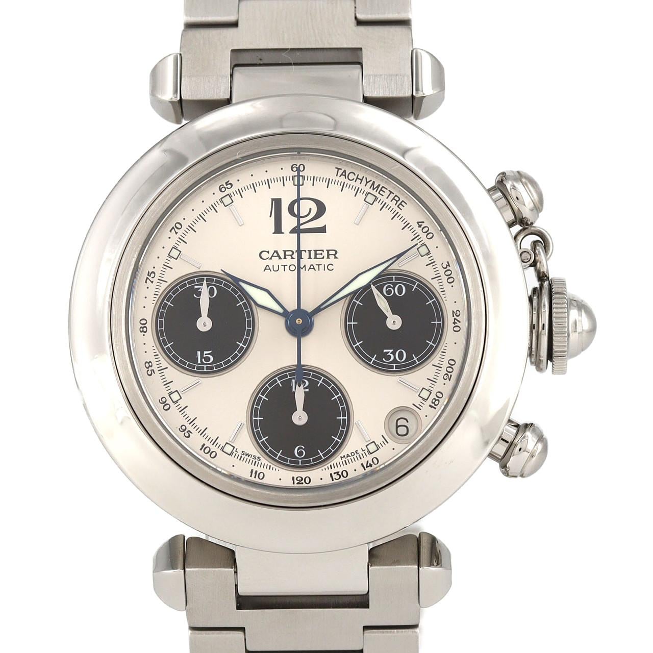 カルティエ パシャCクロノグラフ W31048M7 SS 自動巻