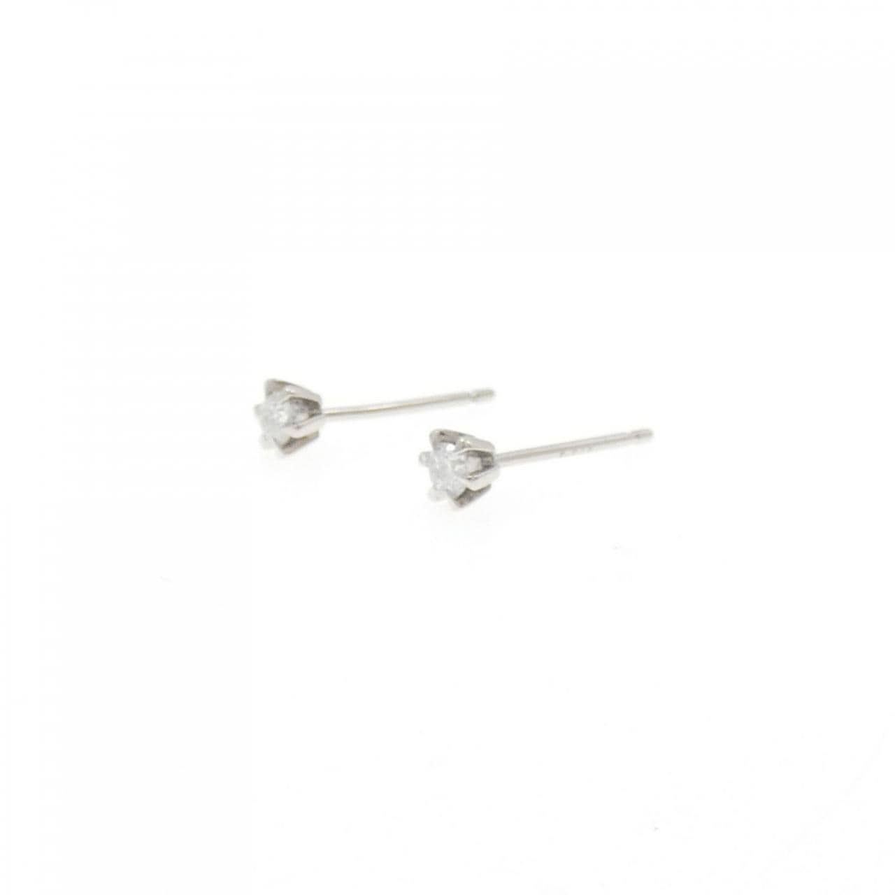 PT900 ソリティア ダイヤモンド ピアス 0.10CT