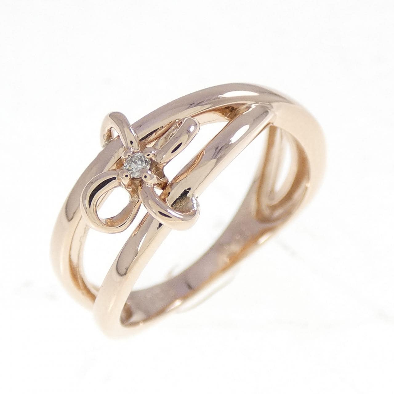 K10PG ダイヤモンド ピンキーリング 0.01CT