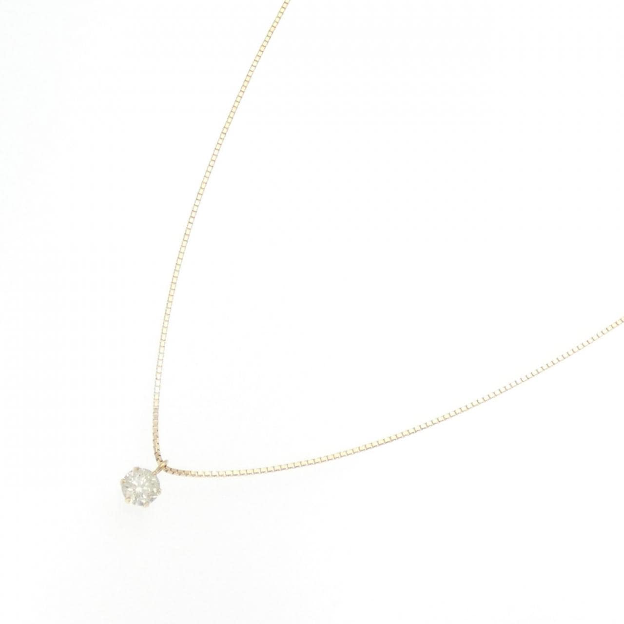 K18YG ソリティア ダイヤモンド ネックレス 0.30CT