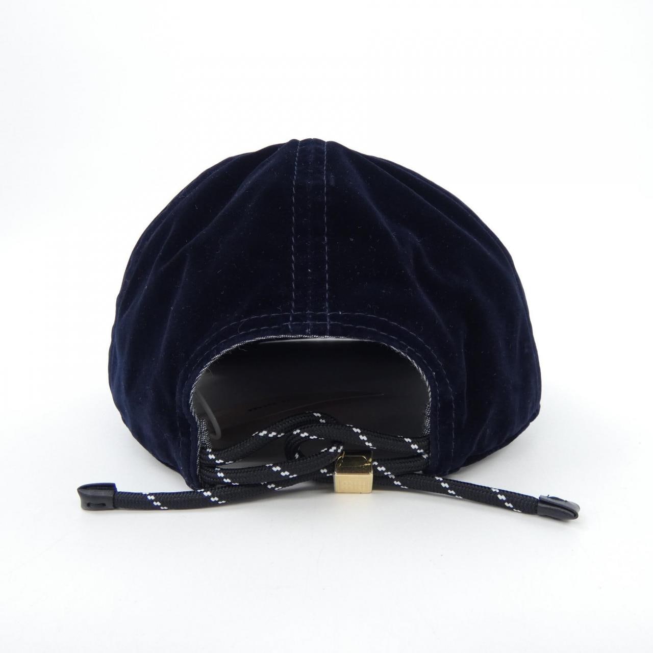 ミュウミュウ MIU MIU ベルベット ベースボール 5HC369 2CUA キャップ