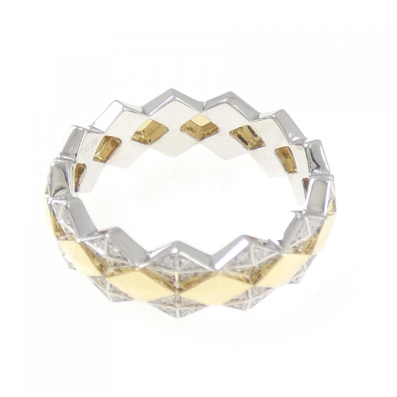 K18YG/K18WG ダイヤモンド リング 0.28CT