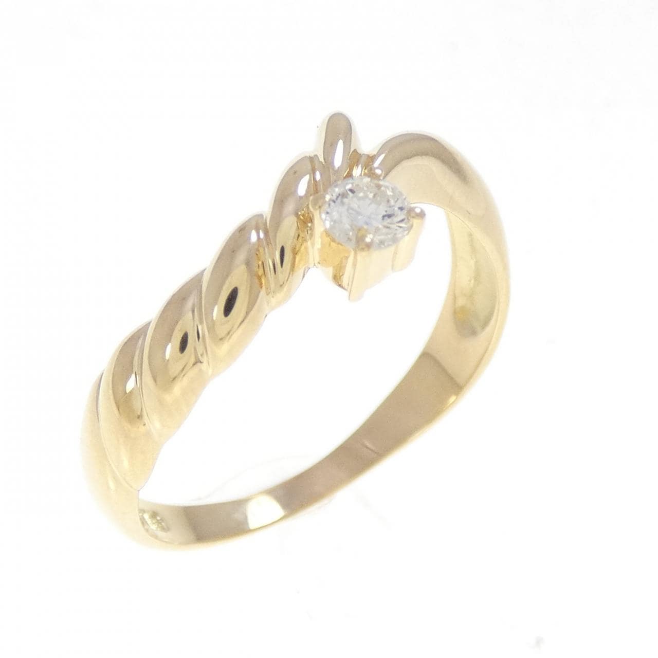 K18YG ダイヤモンド リング 0.12CT