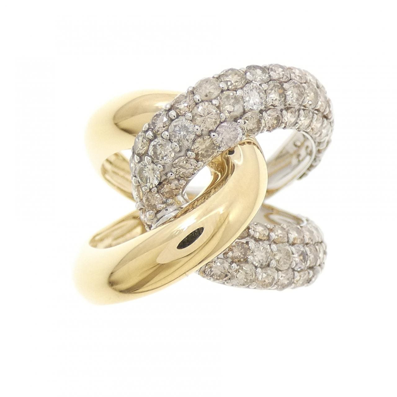 K18YG/PT900 ダイヤモンド リング 2.00CT