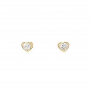 K18YG ハート ダイヤモンド ピアス 0.20CT