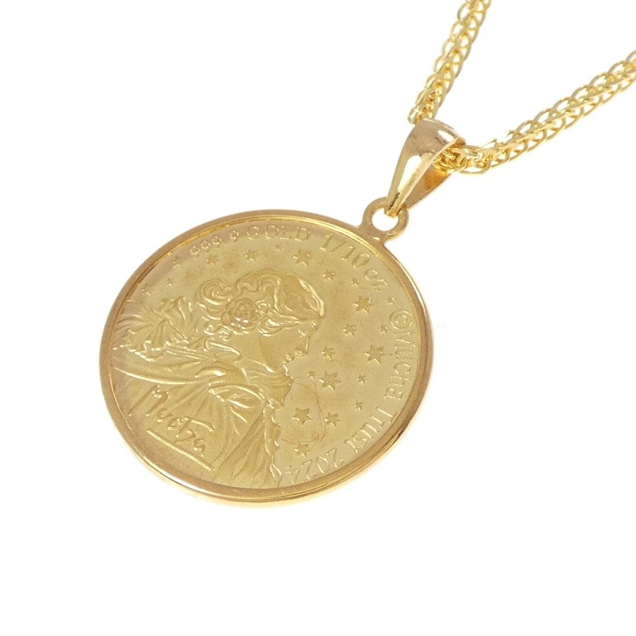 K24YG(枠) コイン ネックレス