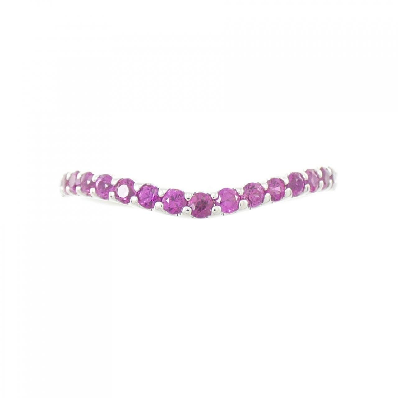 K18WG ルビー リング 0.33CT