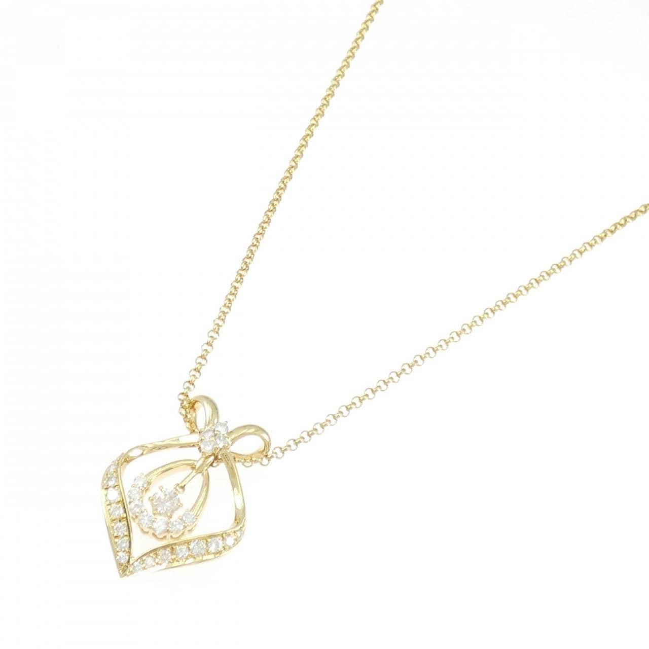 K18YG ダイヤモンド ネックレス 1.01CT