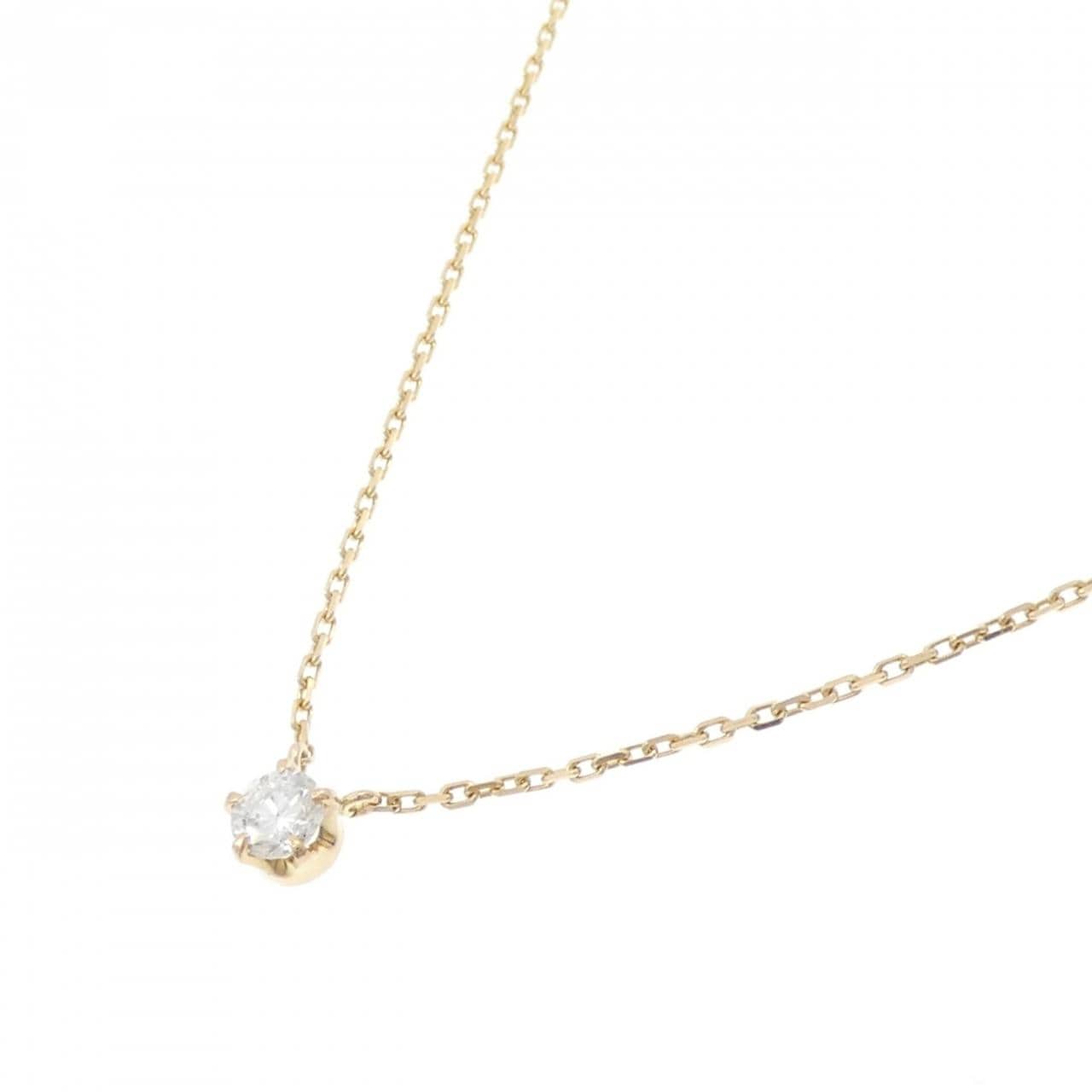 K18YG ソリティア ダイヤモンド ネックレス 0.39CT