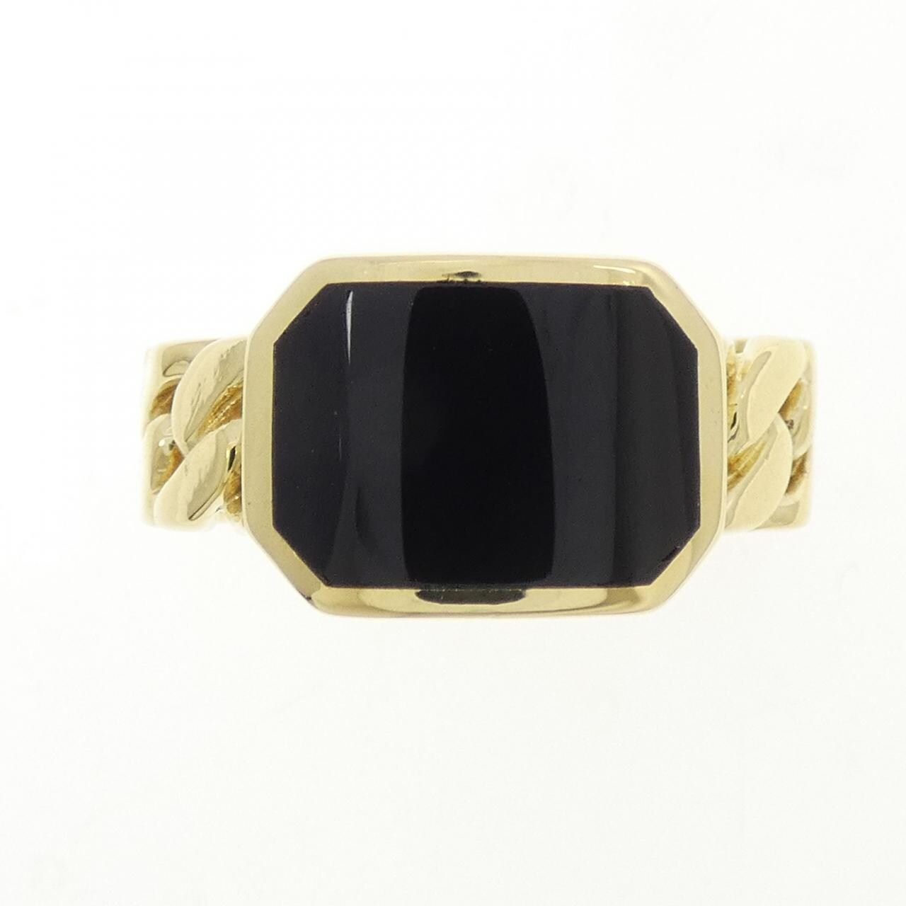 K18YG オニキス リング