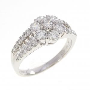 PT900 フラワー ダイヤモンド リング 1.00CT