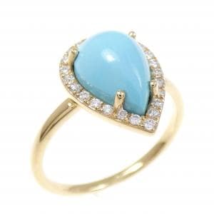【新品】K18YG ターコイズ リング 2.29CT