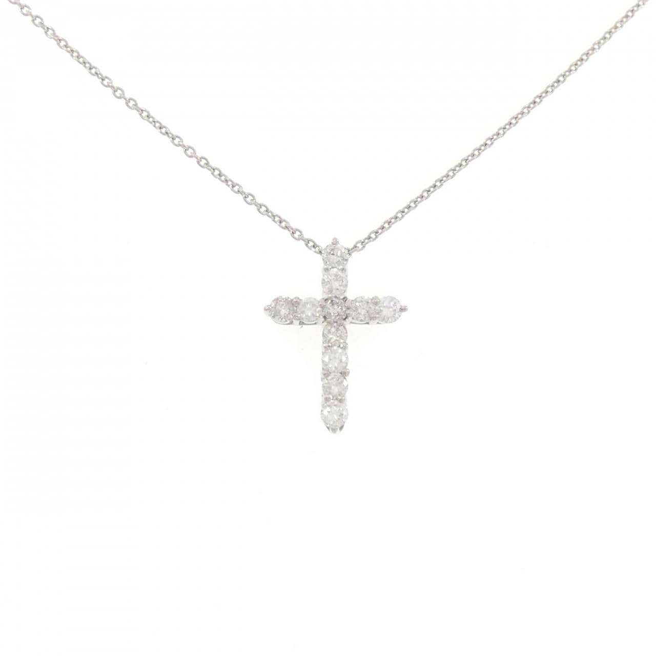 PT900/PT850 クロス ダイヤモンド ネックレス 0.50CT