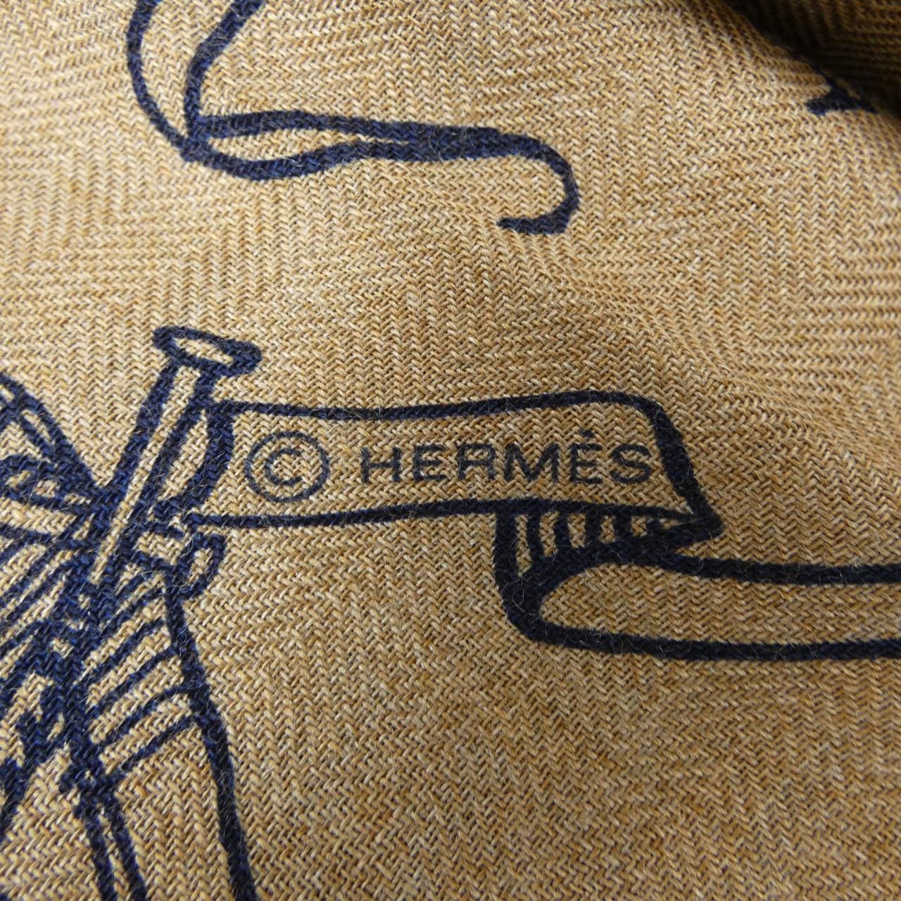 HERMES HERMES TATOUAGES MARINS 頭巾 H243374S Callegian 140 披肩