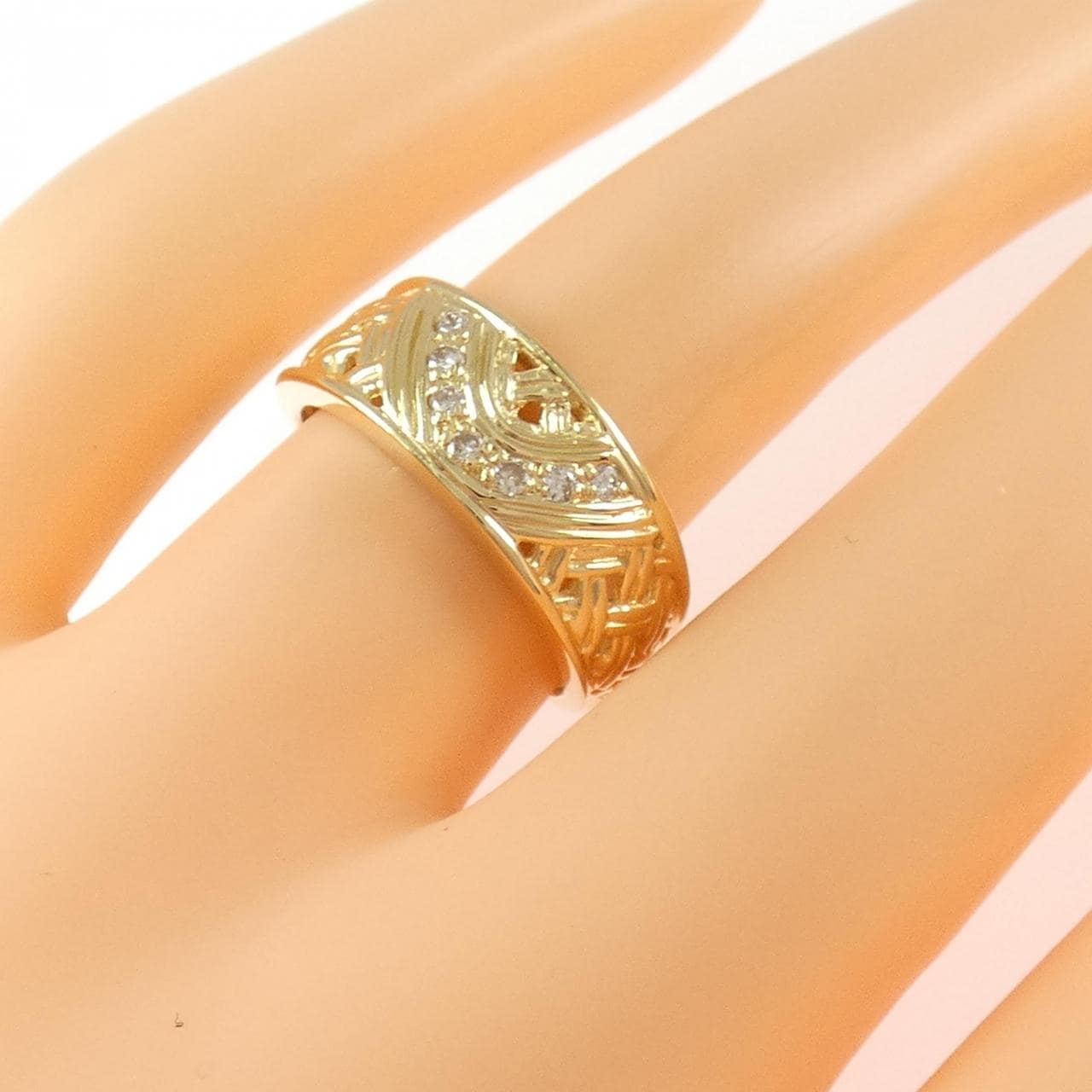 K18YG ダイヤモンド リング 0.09CT