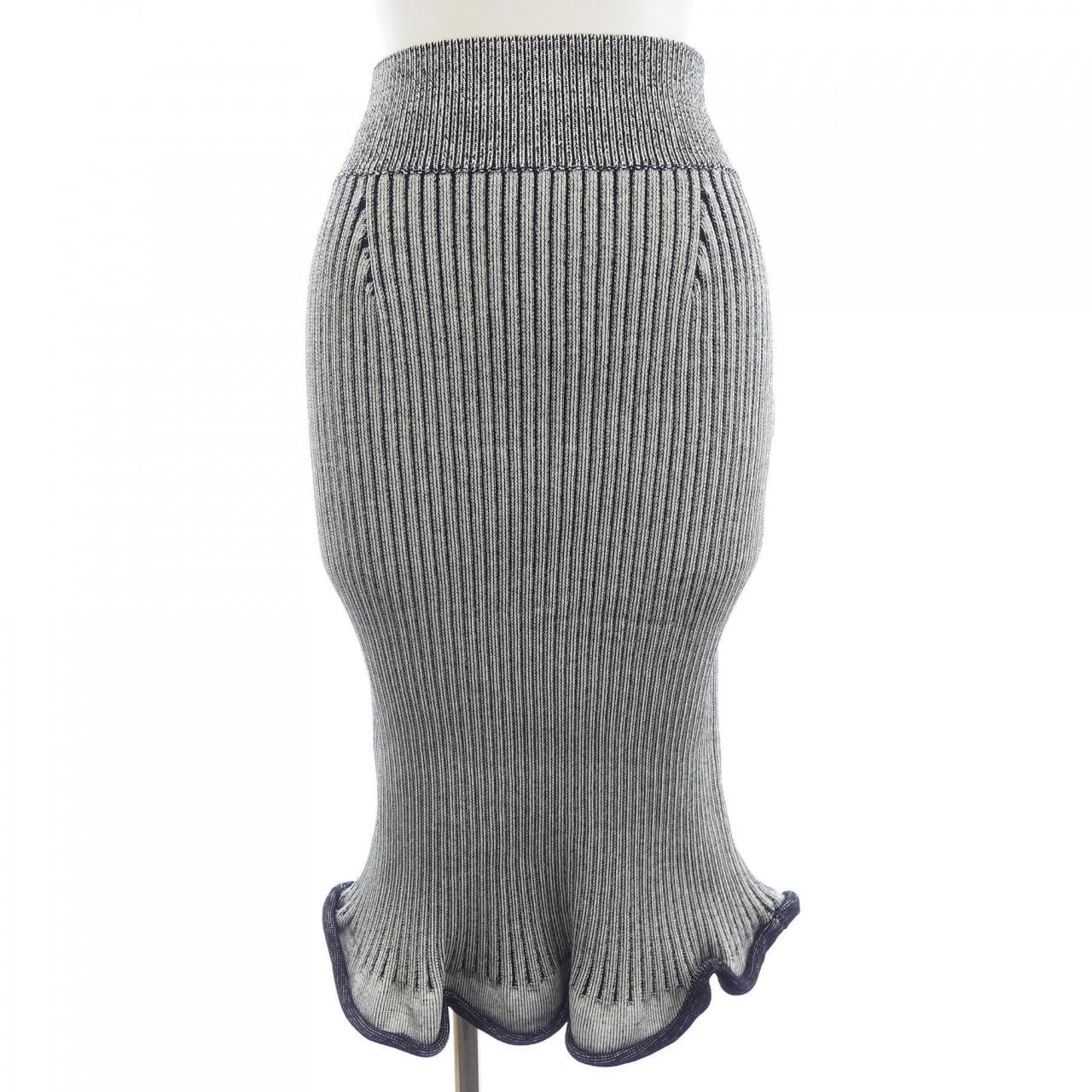 ルイヴィトン LOUIS VUITTON リブドニットトランペットヘム FMKZ98LJ3 スカート