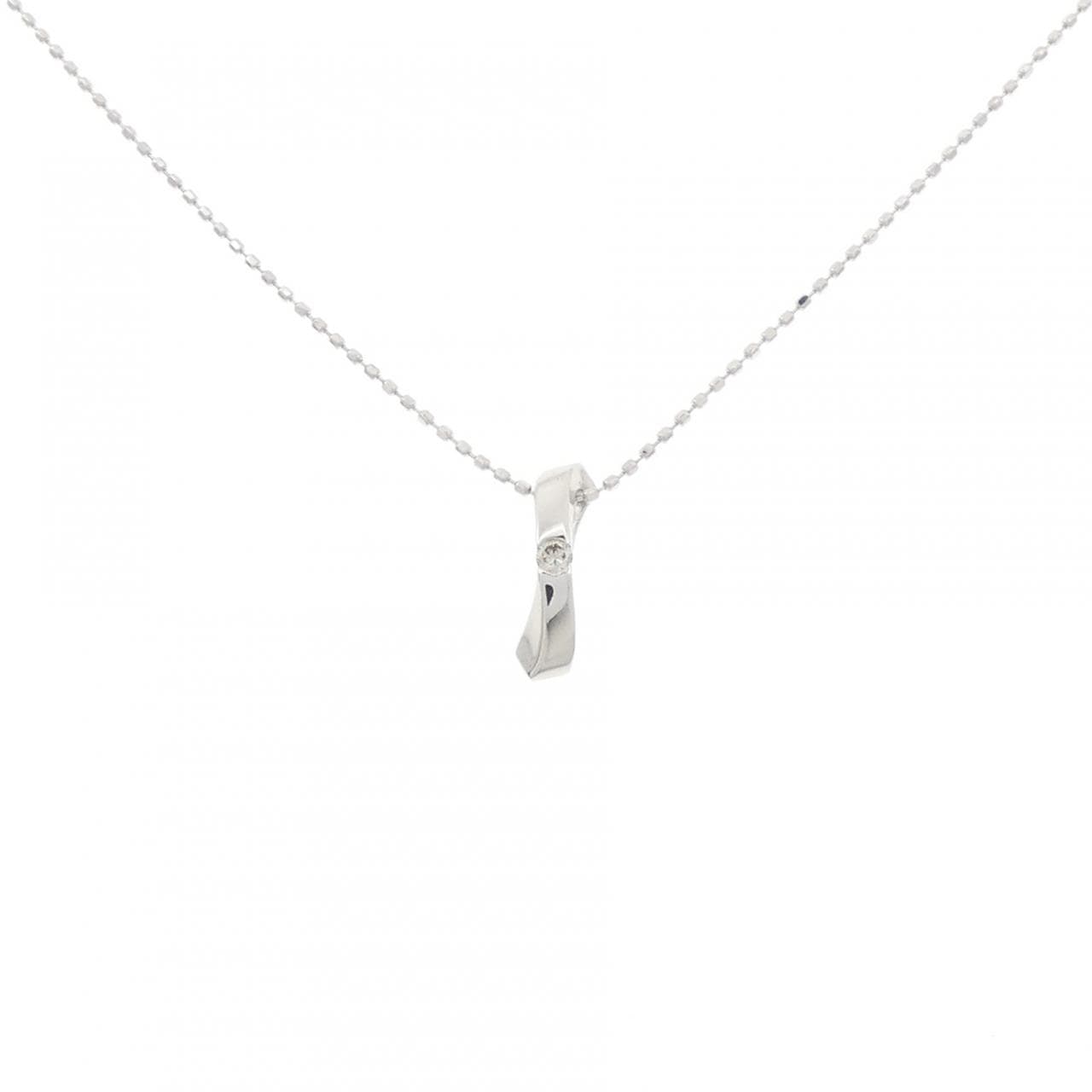 K18WG ダイヤモンド ネックレス 0.03CT
