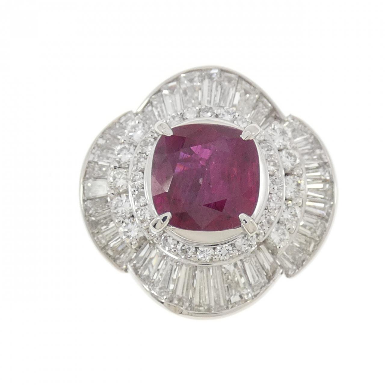 PT900 ルビー リング 2.48CT