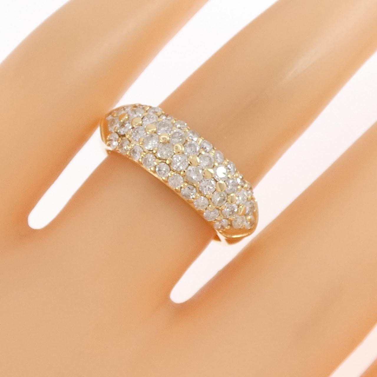 K18YG パヴェ ダイヤモンド リング 1.00CT