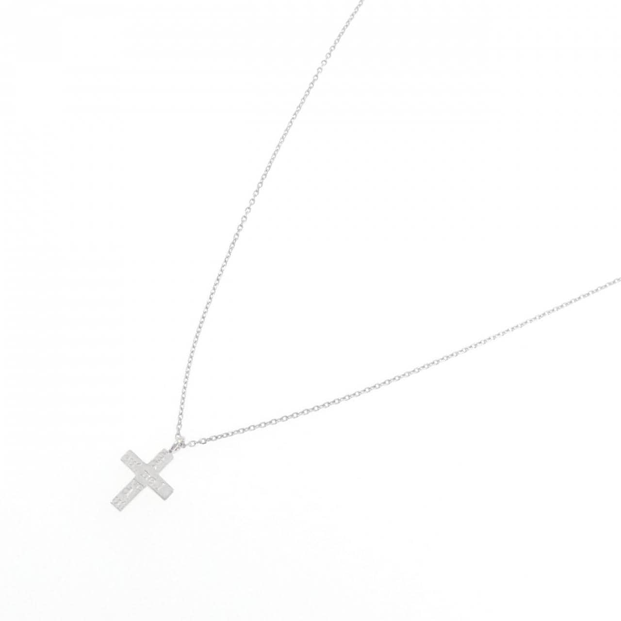 K18WG クロス ネックレス