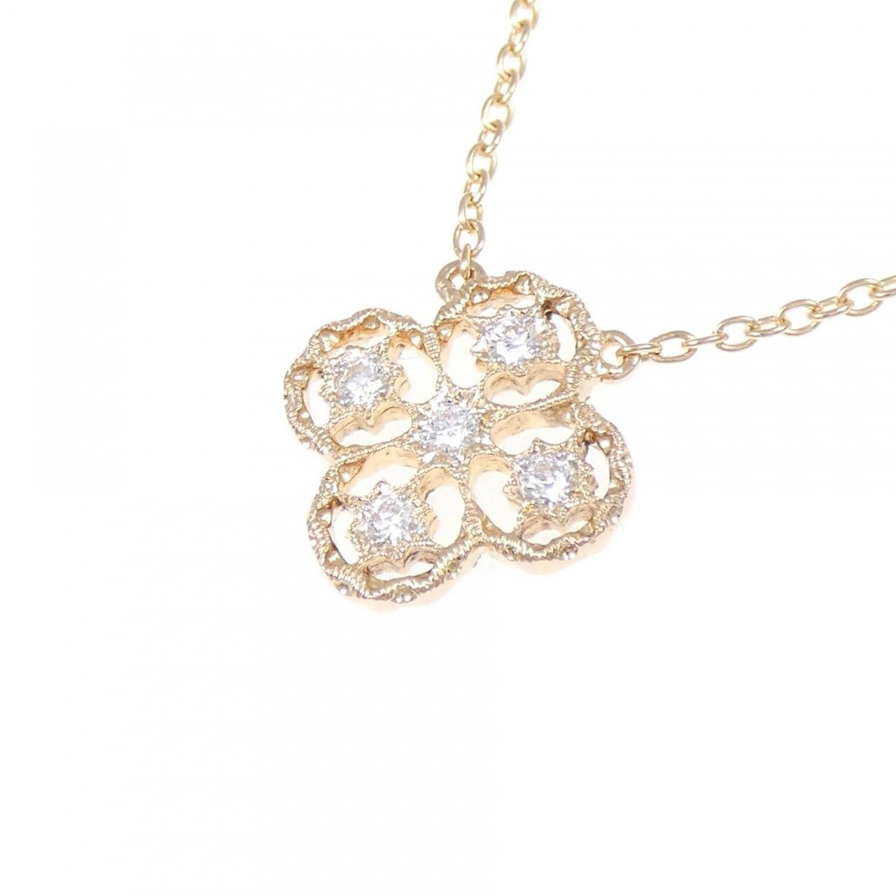 K18PG ダイヤモンド ネックレス 0.12CT