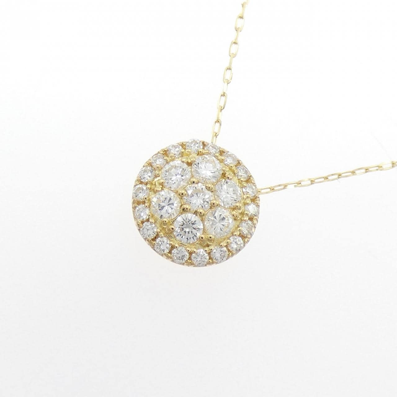 [再加工款] K18YG鑽石項鍊0.30CT