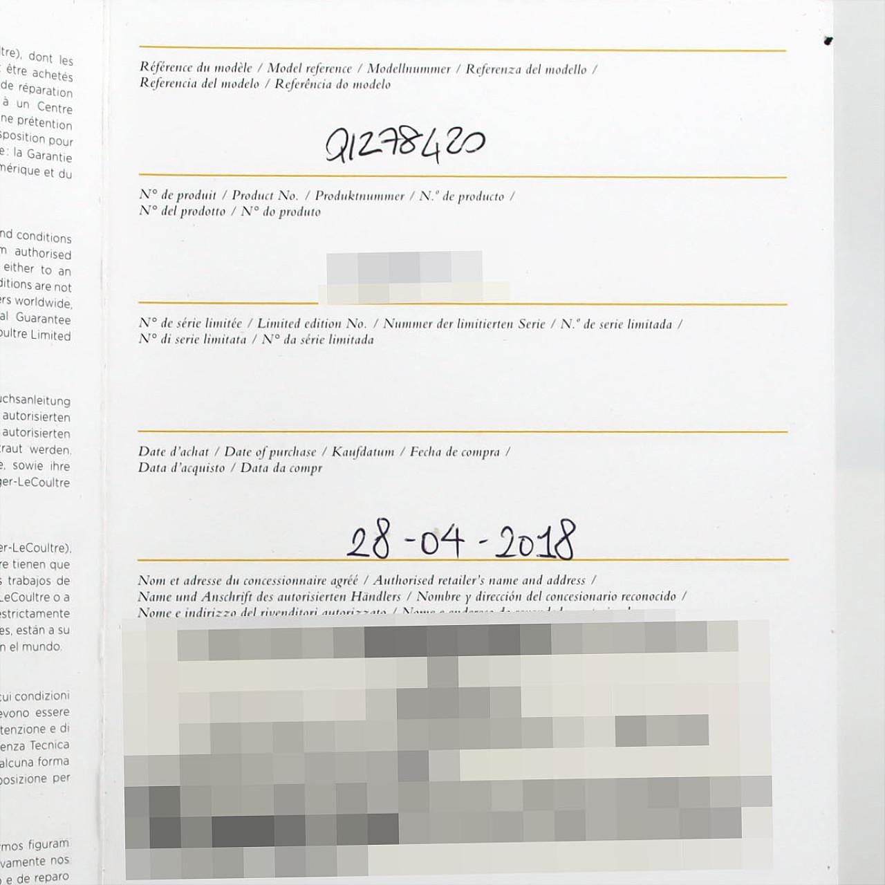 【ノーメンテナンス還元価格】ジャガー･ルクルト マスターウルトラスリム 171.8.90.S/Q1278420 SS 自動巻
