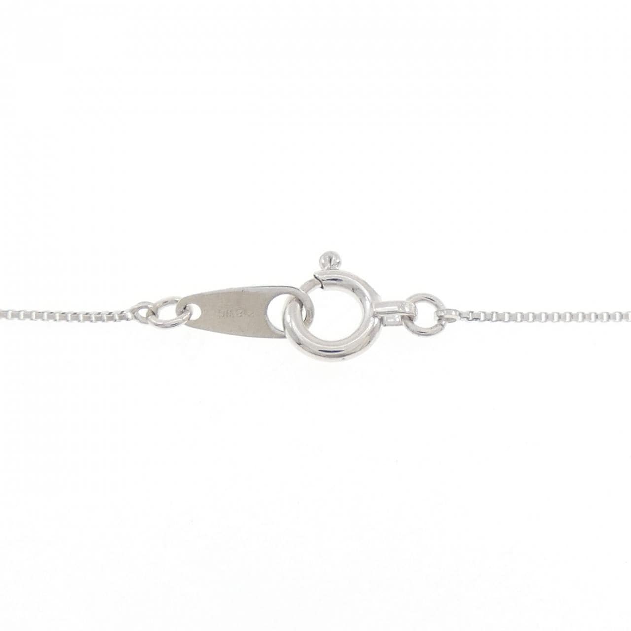 K18WG ハート ルビー ネックレス 0.28CT