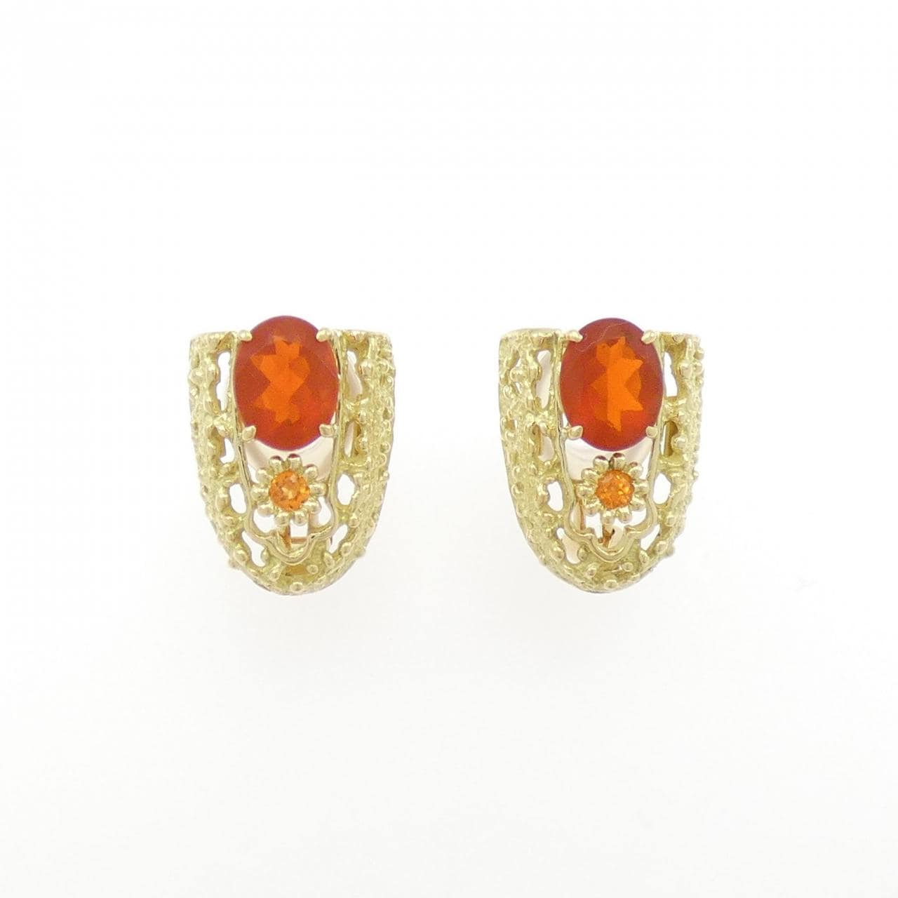 K18YG オパール ピアス 2.60CT