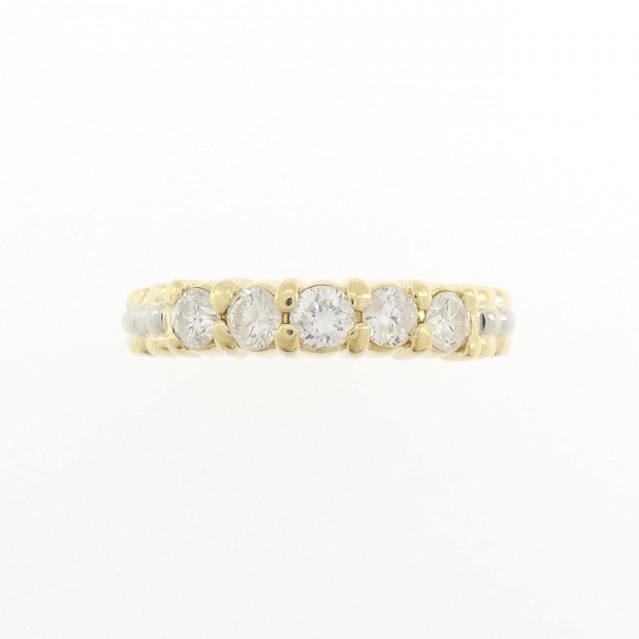 K18YG/PT900 ダイヤモンド リング 0.50CT