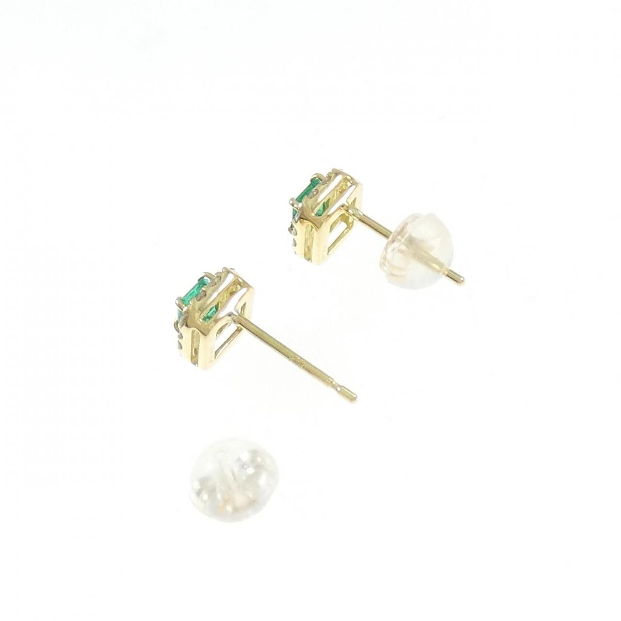 【新品】K18YG エメラルド ピアス 0.26CT