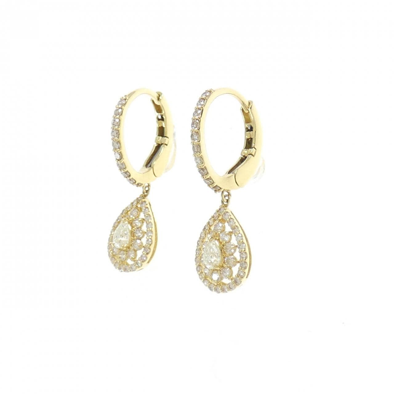 [BRAND NEW] K18YG Diamond earrings 0.86CT