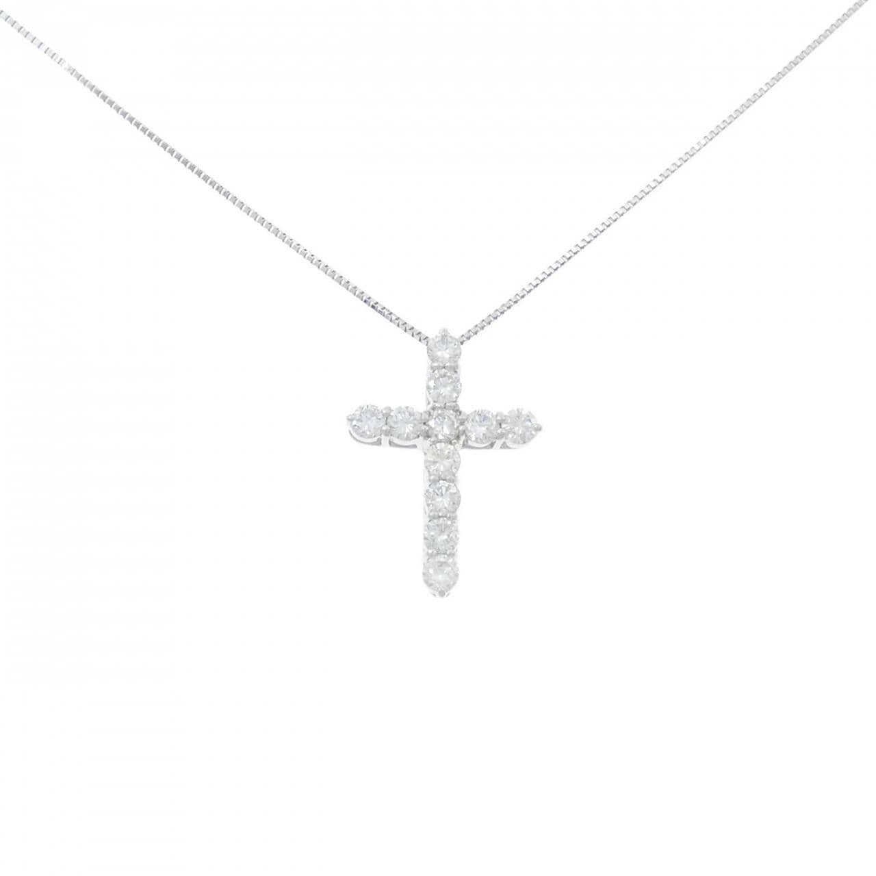 PT900/PT850 クロス ダイヤモンド ネックレス 1.00CT