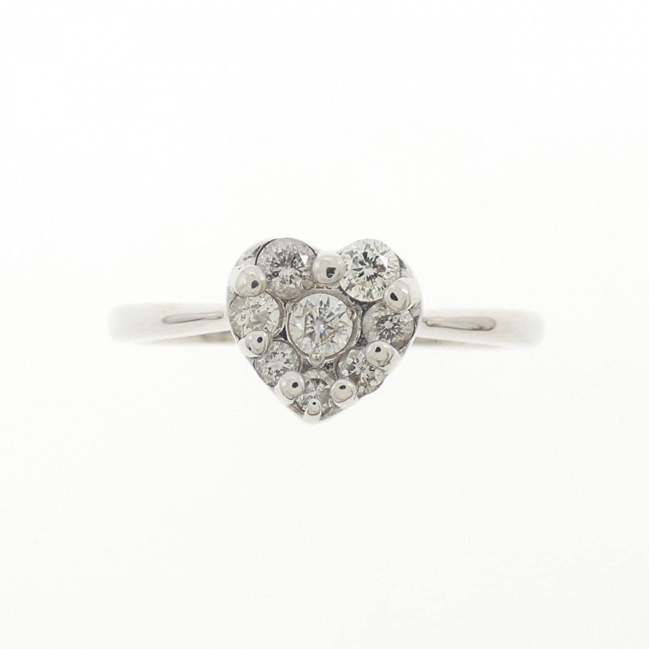K18WG ハート ダイヤモンド リング 0.26CT