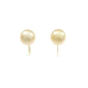 K18YG 白蝶パール イヤリング 8.4mm
