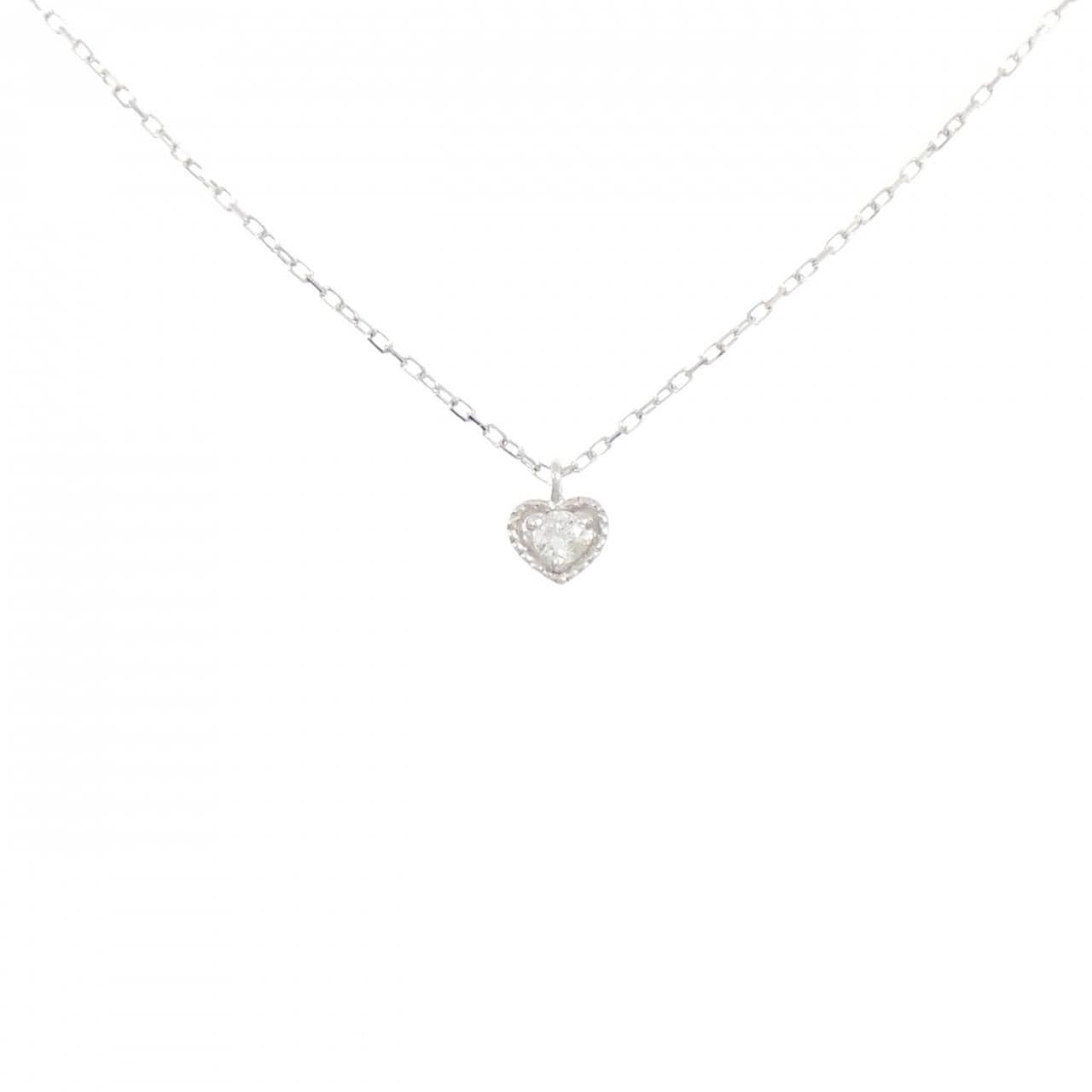 コメ兵｜K10WG ハート ダイヤモンド ネックレス 0.05CT｜ジュエリー