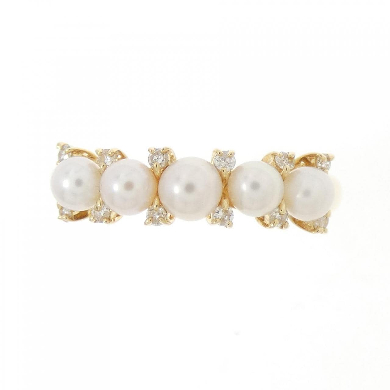 K18YG freshwater pearl ring