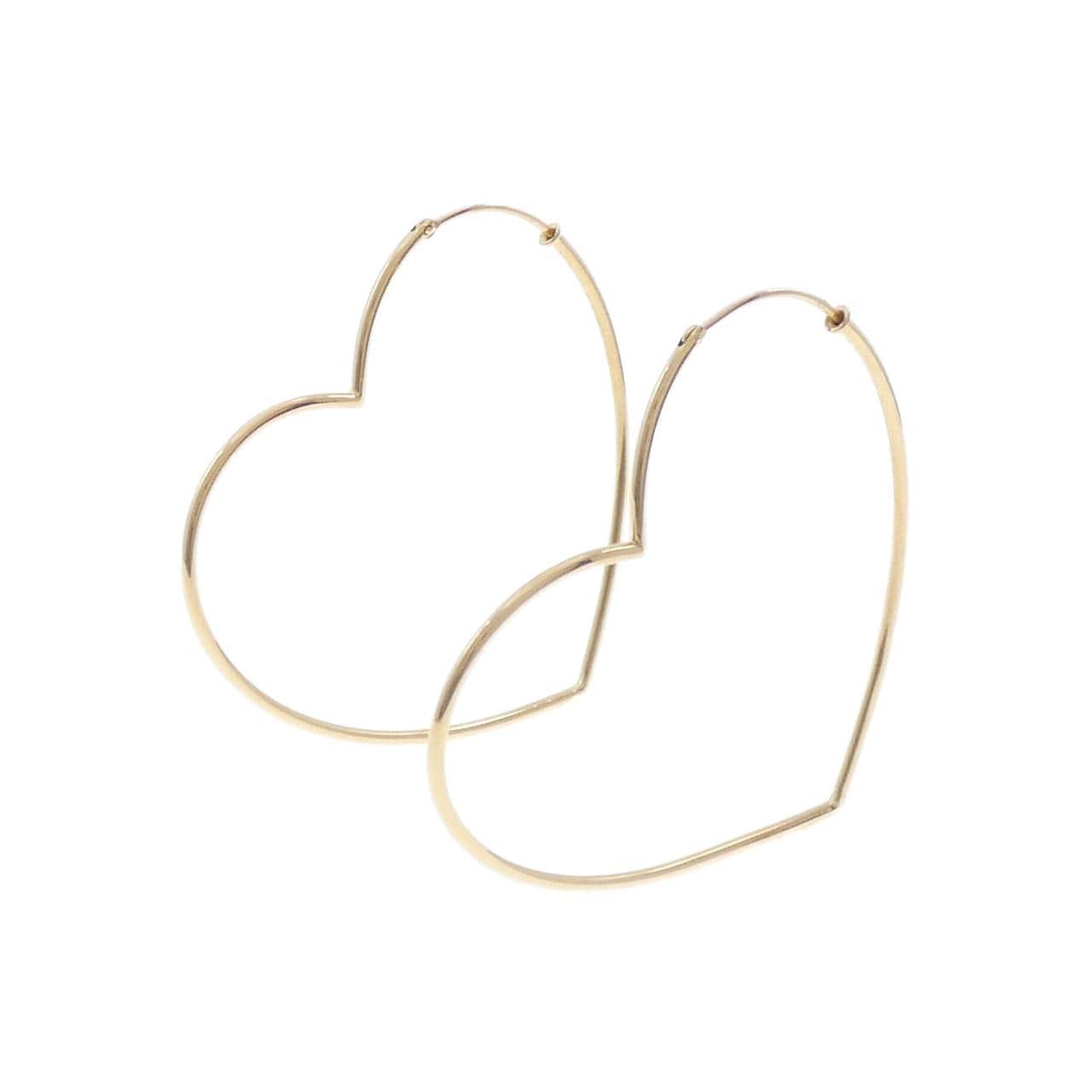 スタージュエリー K18YG ハート ピアス