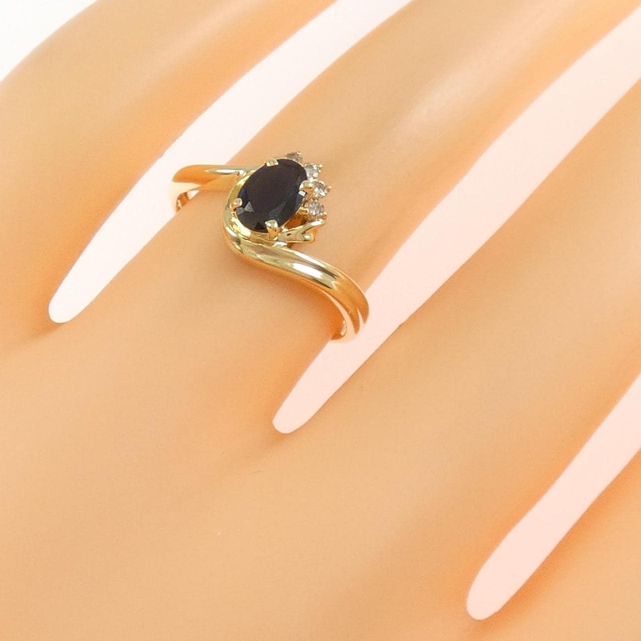 K18YG サファイヤ リング 0.51CT