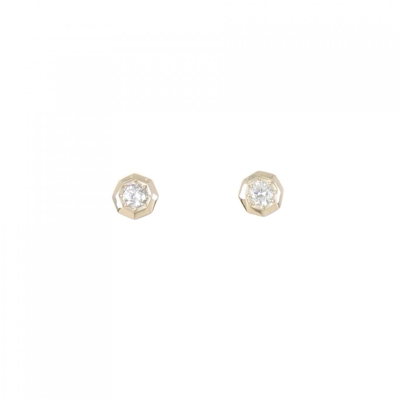 【リメイク】K10YG ダイヤモンド ピアス 0.14CT