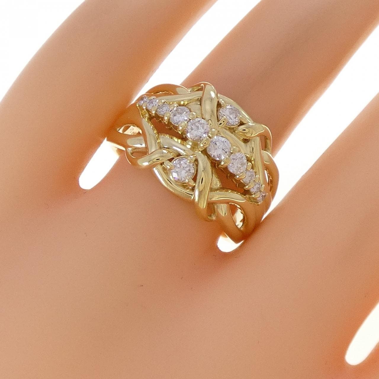 K18YG ダイヤモンド リング 0.50CT