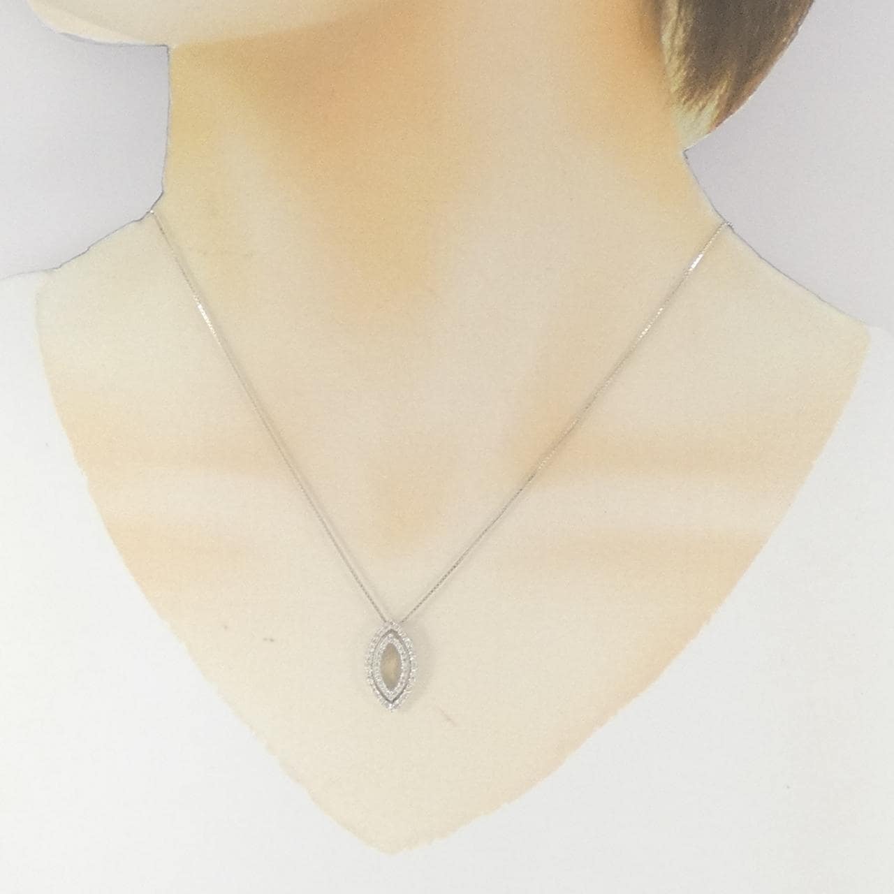 K18WG ダイヤモンド ネックレス 0.30CT