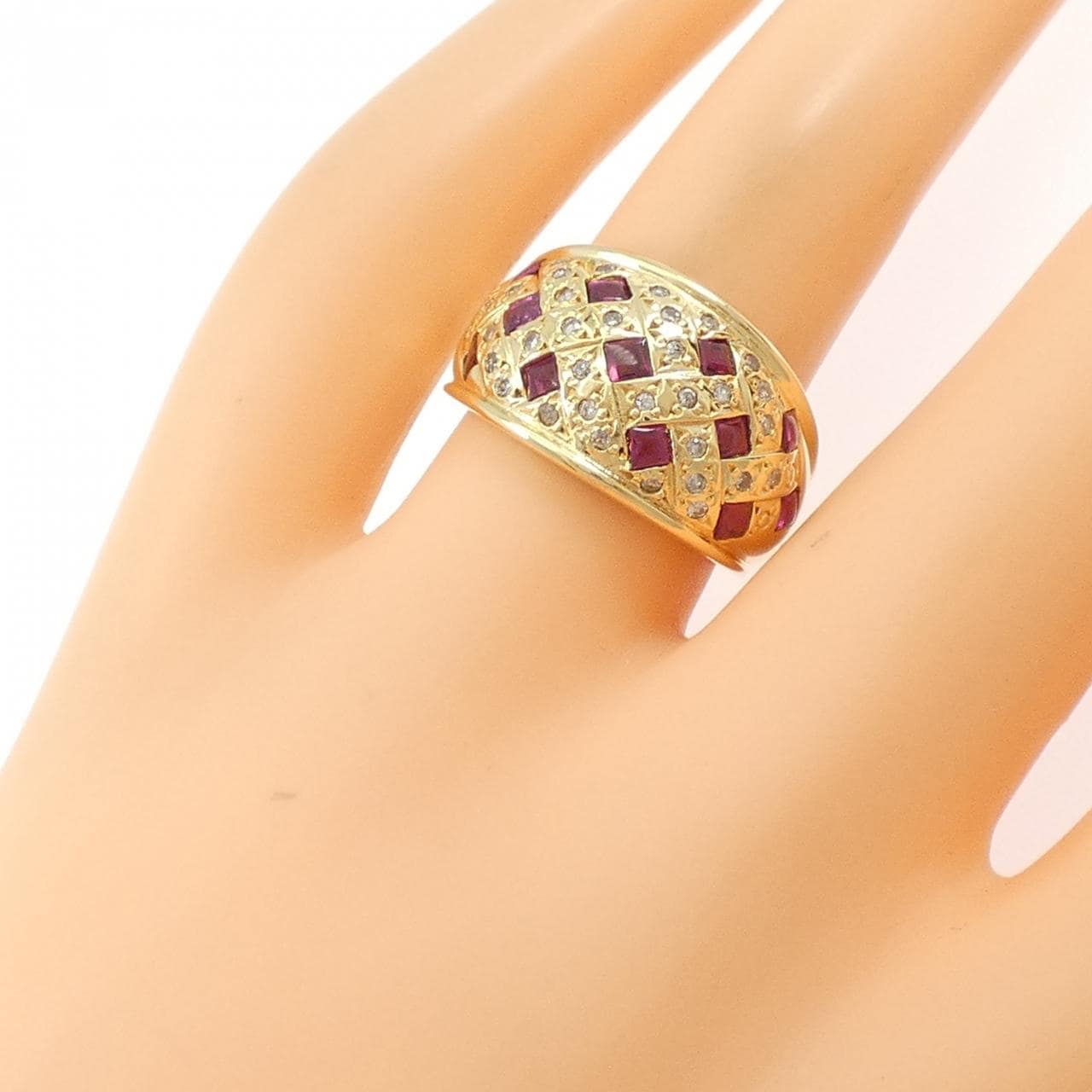 K18YG ルビー リング 1.00CT